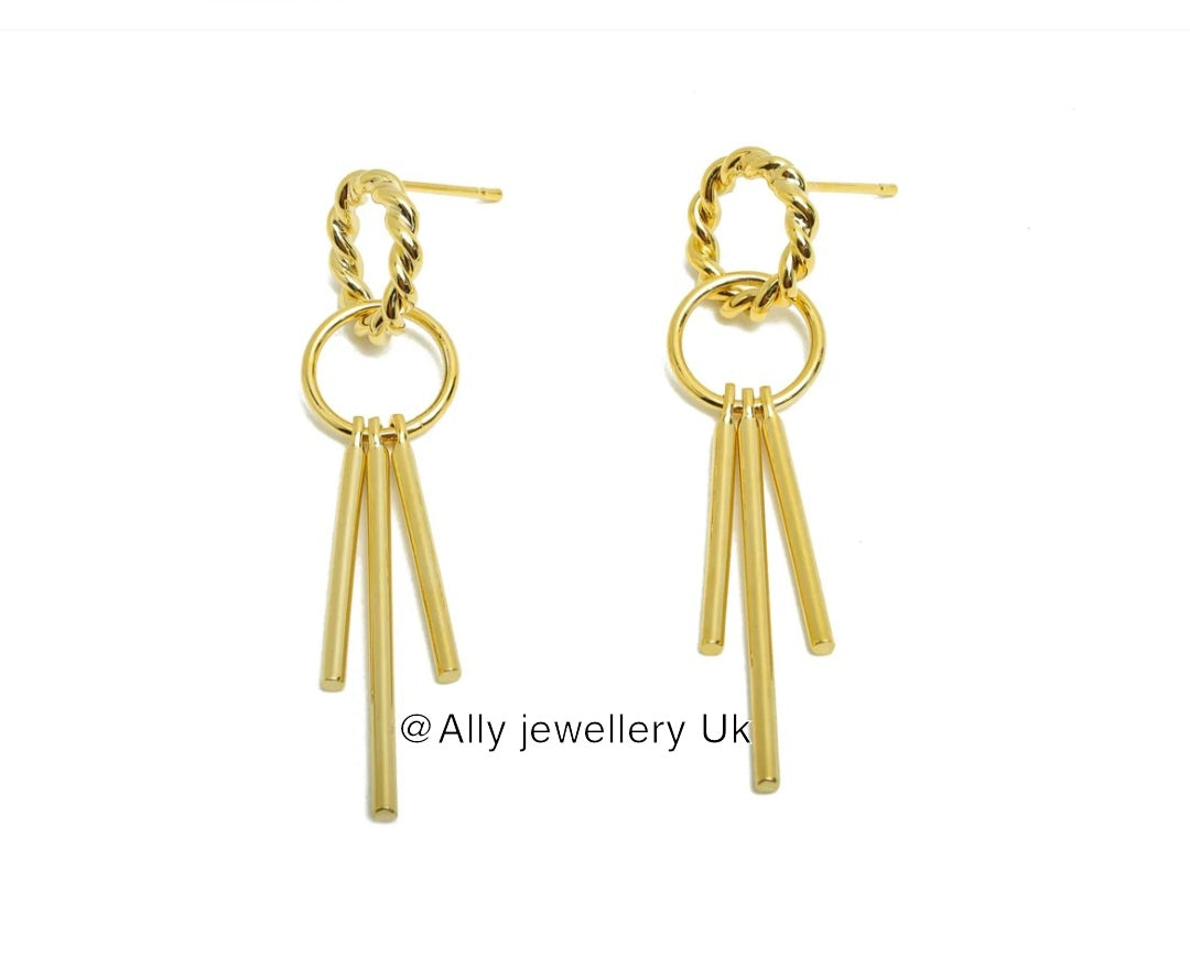 18ct Real Gold plated earrings SDM02