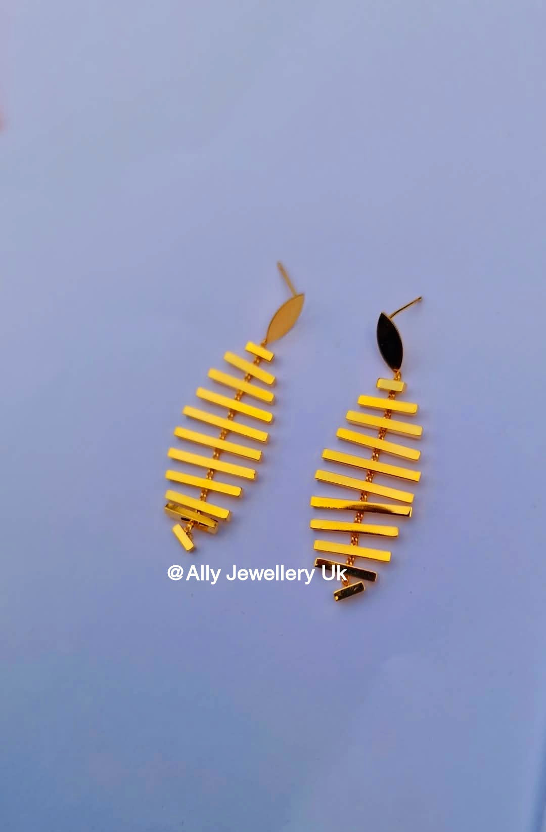 Ladder Earrings -18k gold plated